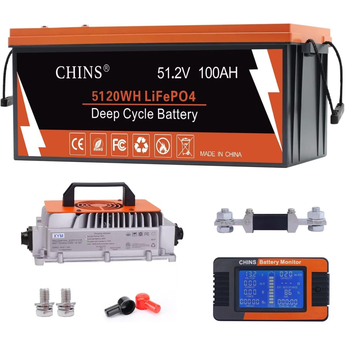 CHINS 48V 100AH Lithium Battery for Golf Cart