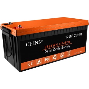 CHINS LiFePO4 Battery 12V 280AH, Perfect for RV, Off-Grid